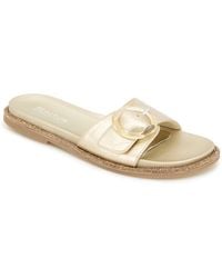 Kenneth Cole - Syrena Round Toe Flat Sandals - Lyst