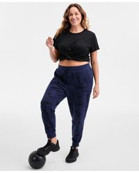 ID Ideology - Plus Size Relaxed High-rise Marble Fleece joggers - Lyst