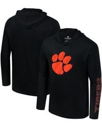 Colosseum Athletics - Clemson Tigers Color Pop Active Blend 2-hit Long Sleeve Hooded T-shirt - Lyst