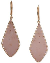 Lonna & Lilly - Gold-tone Flat Color Stone Drop Earrings - Lyst