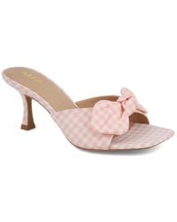 MIA - Elyzza Bow Slip-on Square-toe Dress Sandals - Lyst