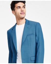 HUGO - Boss Slim Fit Blue Superflex Suit Jacket - Lyst