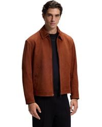 BOSS - Boss By X Aston Martin Suede Regular-fit Jacket - Lyst