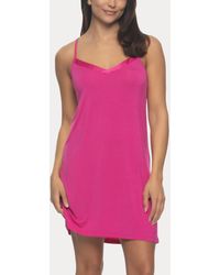 Felina - Elysees Sleeveless Satin V-neck Chemise - Lyst
