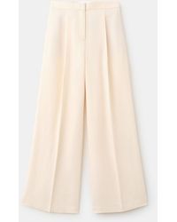Mango - Straight Linen-blend Pants - Lyst