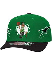 Mitchell & Ness - Kelly Green/black Boston Celtics As2k Stars Pro Crown Adjustable Hat - Lyst