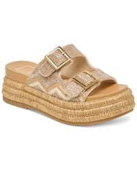 Dolce Vita - Wixie Beaded Double Buckle Footbed Sandals - Lyst