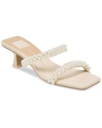 Dolce Vita - Boni Pearl Double Band Low Heel Dress Sandals - Lyst