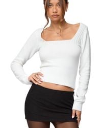 Edikted - Kerry Square Neck Knit Top - Lyst