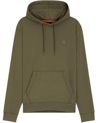 BOSS - Boss By Regular-fit Cotton Terry Logo Patch Hoodie - Lyst