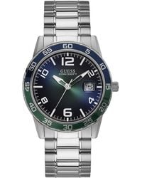 Guess - Date Tone Stainless Steel Watch 42 Mm - Lyst