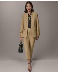 Donna Karan - Petite Collarless Buttoned Cuff Jacket Mid Rise Ankle Pants - Lyst