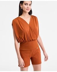 INC International Concepts - Surplice V-neck Top - Lyst
