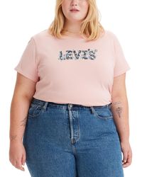 Levi's - Trendy Plus Size Perfect Logo Cotton Short-sleeve T-shirt - Lyst