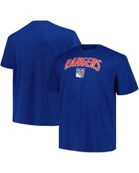 Profile - New York Rangers Big Tall Arch Over Logo T-shirt - Lyst