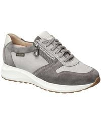 Mephisto - Kim Suede Leather Zip Sneakers - Lyst