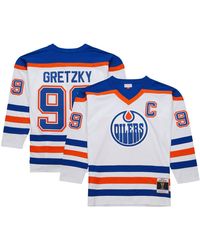 Mitchell & Ness - Mitchell Ness Wayne Gretzky Edmonton Oilers 1986/87 Blue Line Player Jersey - Lyst