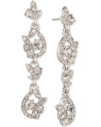 Givenchy - Crystal Cluster Linear Drop Earrings - Lyst