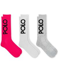 Polo Ralph Lauren - 3-pk. Big Polo Crew Socks - Lyst