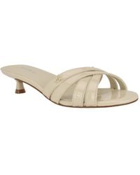Calvin Klein - Gabbie Crisscross Kitten Heel Sandals - Lyst