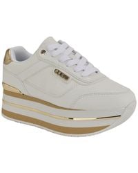 Guess - Hansin Double Platform Lace-up Sneakers - Lyst