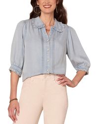 Democracy - Petite Ruffle Edge Top - Lyst