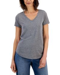 Style & Co. - V-neck Perfect Short-sleeve Top, Created For Macy's - Lyst