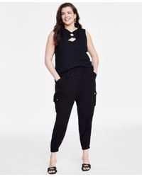 INC International Concepts - Plus Size Textured O Ring Top Cargo jogger Pants Created For Macys - Lyst