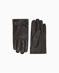 ARMANI EXCHANGE - | Lmb Lether Gloves - Lyst