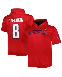Fanatics - Alexander Ovechkin Washington Capitals Big And Tall Captain Patch Name And Number Pullover Hoodie - Lyst