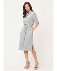 Olsen - Seersucker Shirt Dress - Lyst