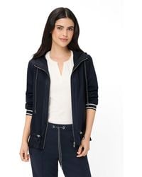 Olsen - Mixed Media Hooded Jacket - Lyst