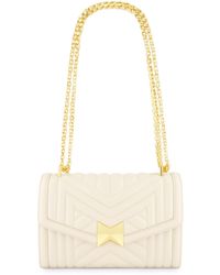 Mac Duggal - Gold Chain Quilted Napa Leather Handbag - Lyst