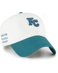 '47 - White/teal Kansas City Royals Contemporary Tonal Clean Up Adjustable Hat - Lyst