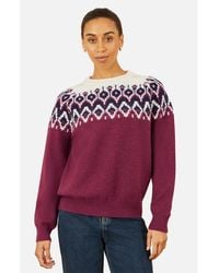 Yumi' - Fair Isle Relaxed Fit Knitted Sweater - Lyst