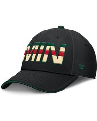 Fanatics - Black/green Minnesota Wild Authentic Pro Rink Team Code Flex Hat - Lyst