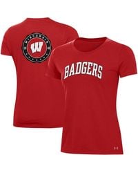 Under Armour - Wisconsin Badgers Essentials 2-hit Performance T-shirt - Lyst