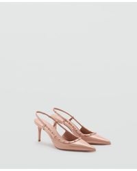 Mango - Patent Pointed-toe Slingback Pumps - Lyst