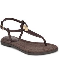 Nine West - Dayna Round Toe Casual Flat Sandals - Lyst