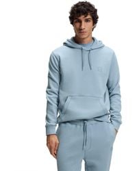 BOSS - Boss By Regular-fit Cotton Terry Logo Patch Hoodie - Lyst