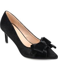 Journee Collection - Crystol Velvet Pumps - Lyst