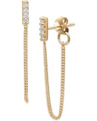 Giani Bernini - Cubic Zirconia Chain Drop Earrings, Created For Macy's - Lyst