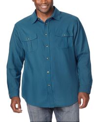 Kingsize - Big & Tall Signature Solid Flannel Shirt - Lyst