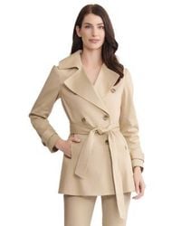 Jones New York - Double Breasted Trench Jacket - Lyst