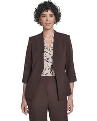 Calvin Klein - Petite Open Front Jacket - Lyst