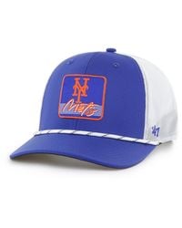 '47 - Royal/white New York Mets Scratch Adjustable Trucker Hat - Lyst