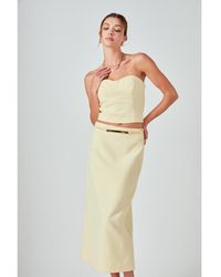 Endless Rose - Tweed Strapless Top - Lyst