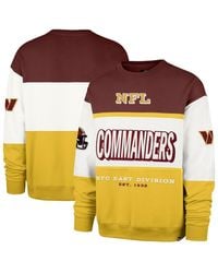 '47 - Burgundy/gold Washington Commanders Breeze Maximalist Sweatshirt - Lyst