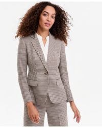 Anne Klein - Petite Houndstooth Single-button Blazer - Lyst