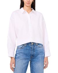 Parker - The Amora Ruffle-trim Button-front Cotton Shirt - Lyst